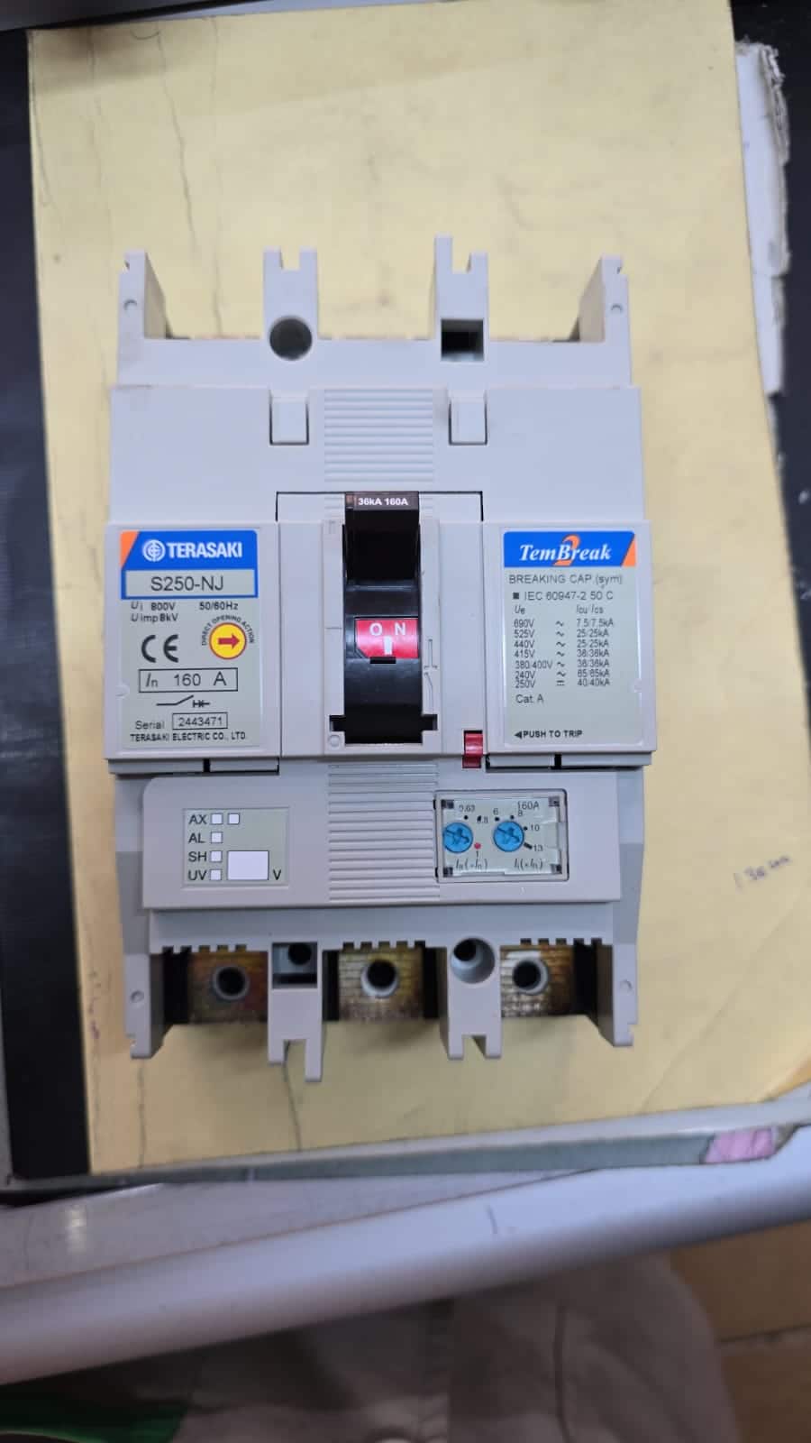 160A 3P Terasaki MCCB
